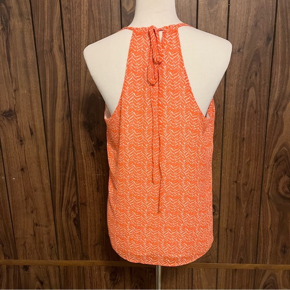 Miss Me Orange/white Embroidered Blue Aztec Hippie Lined Boho Summer Top Sz L - Picture 5 of 8